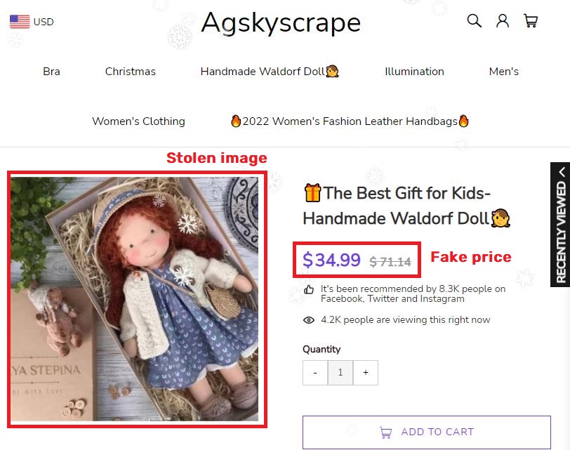 agskyscrape landbase scam waldorf doll fake price
