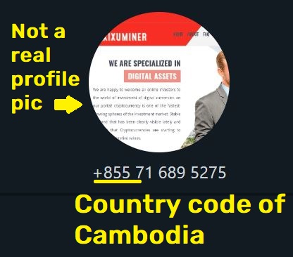 Xixuminer scam whatsapp cambodia