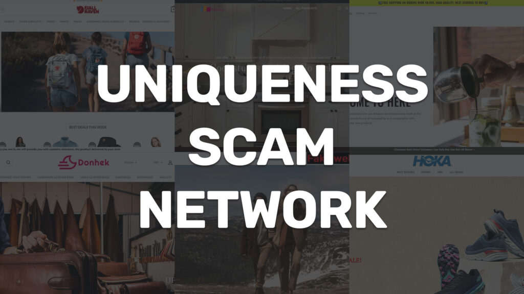 uniqueness scam network collage