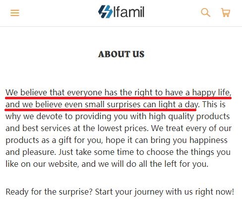 hlfamil scam about us page