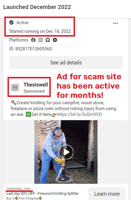 meledo company limited scam facebook ad 1