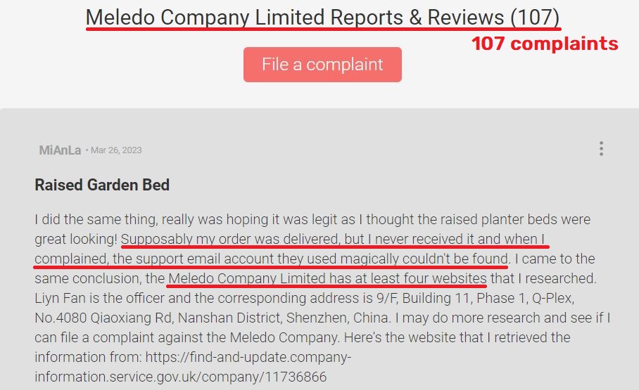 Meledo company scam review 1