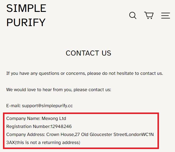 mexong limited contact details on scam website 2