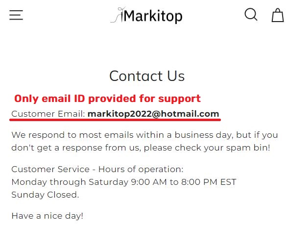 markitop sharisha ltd scam email id