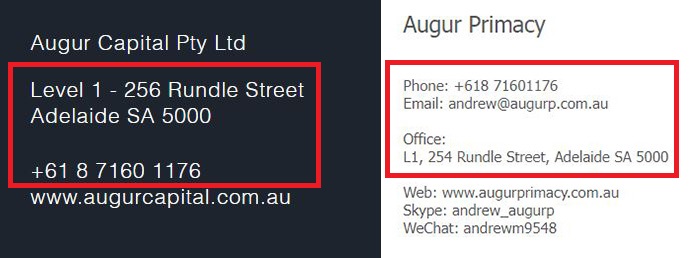 augur capital limited augurcapital scam fake contact details
