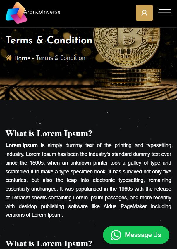 aroncoinverse scam terms and conditions dummy text