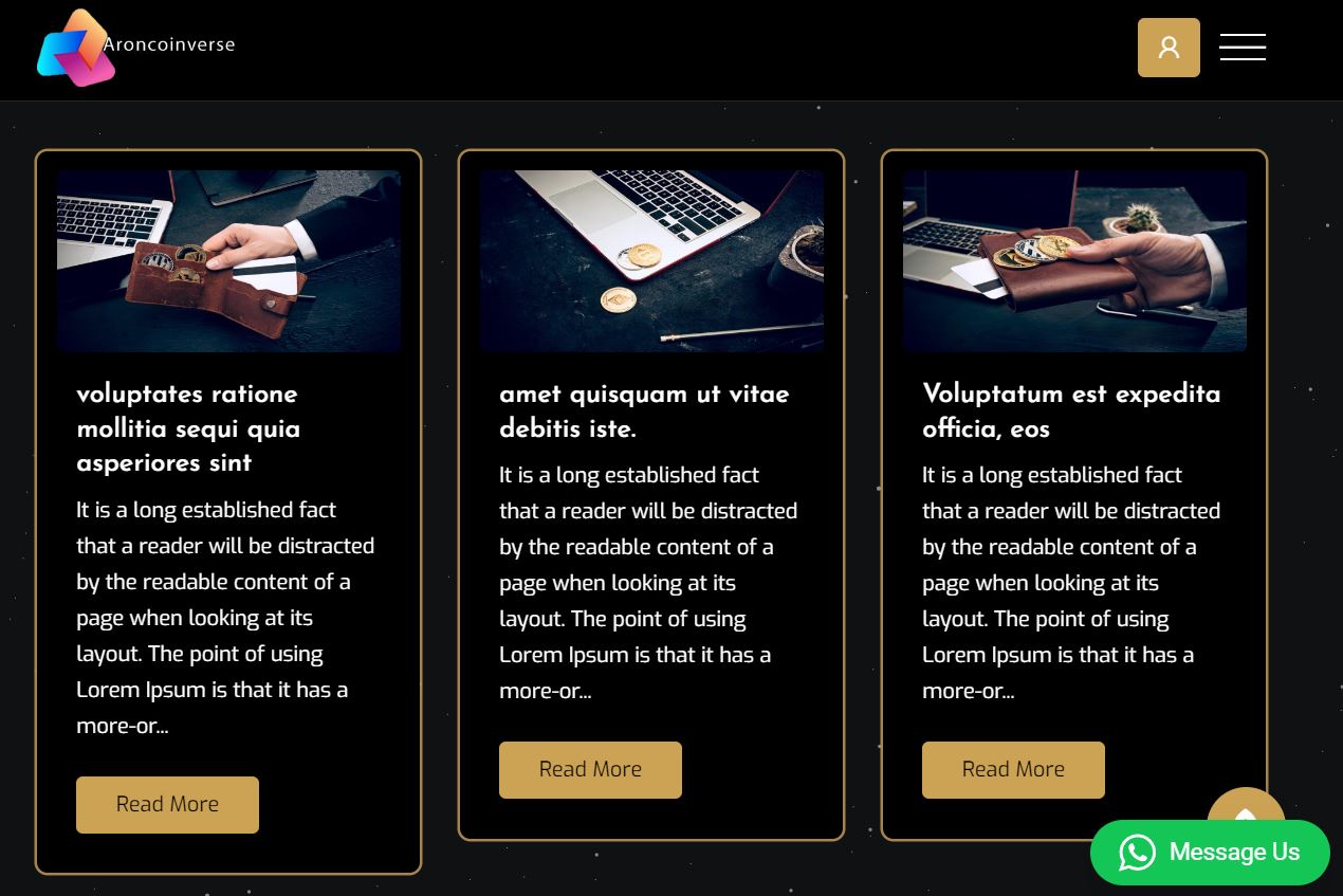 aroncoinverse scam dummy text