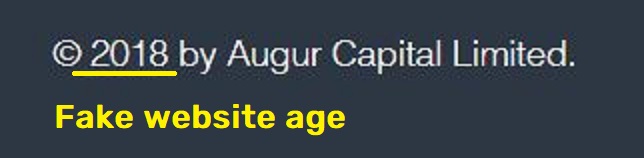 augur capital limited augurcapital scam fake website age
