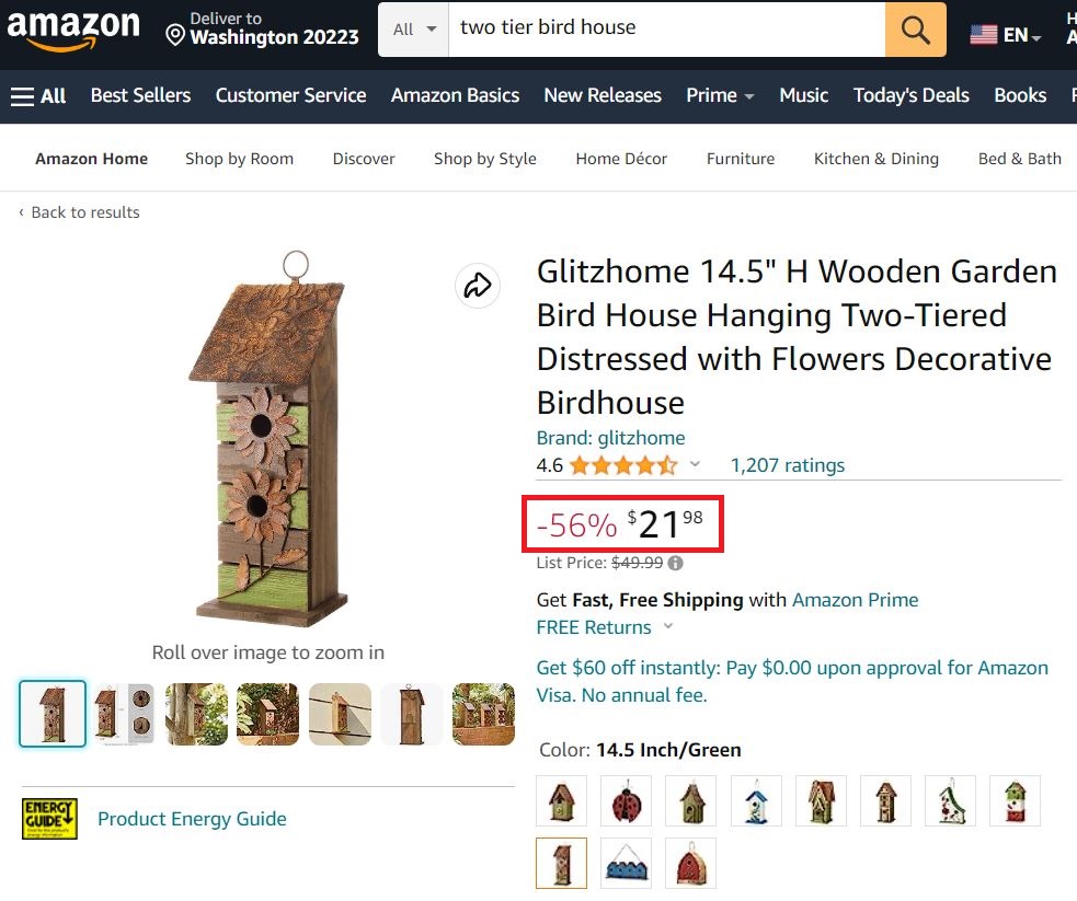 amazon bird house real price 2