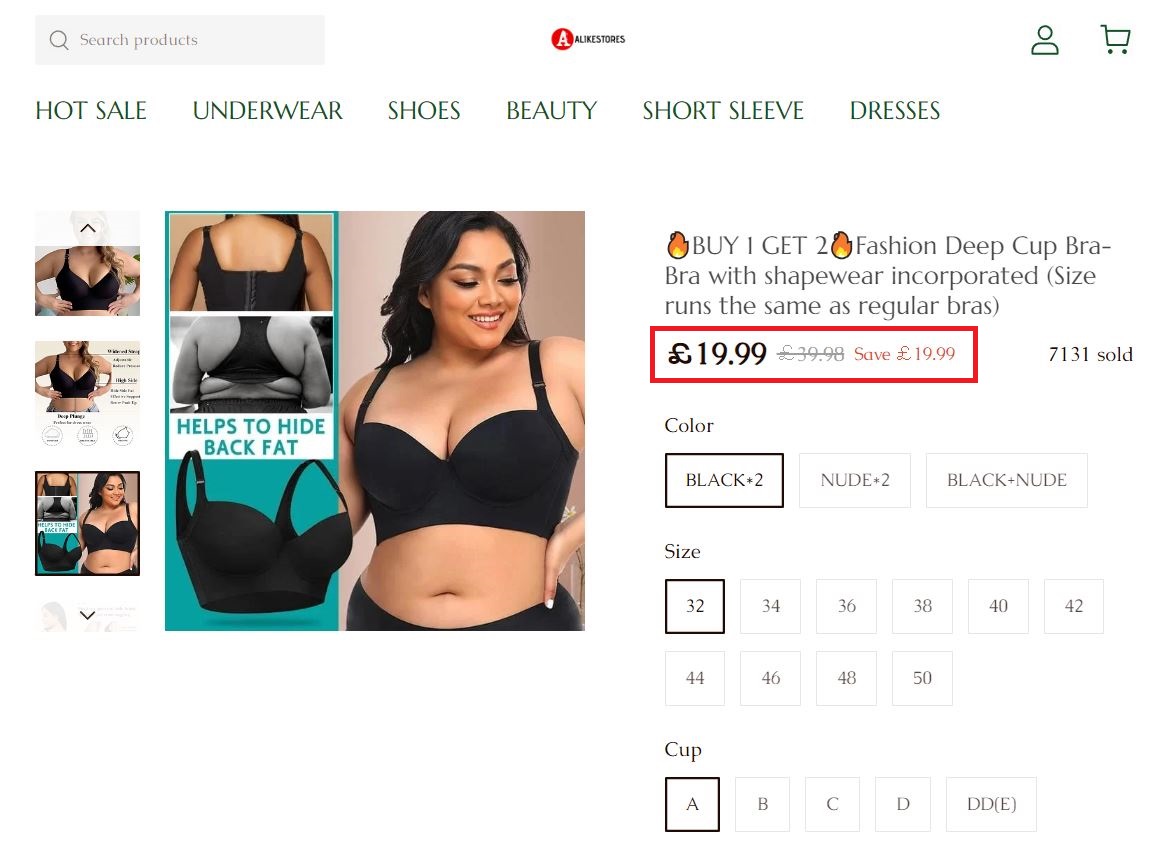 alikesale kentesh scam bra fake price