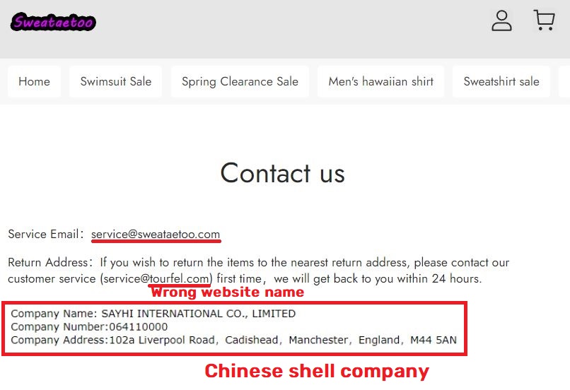sweataetoo scam sayhi international co., limited contact us