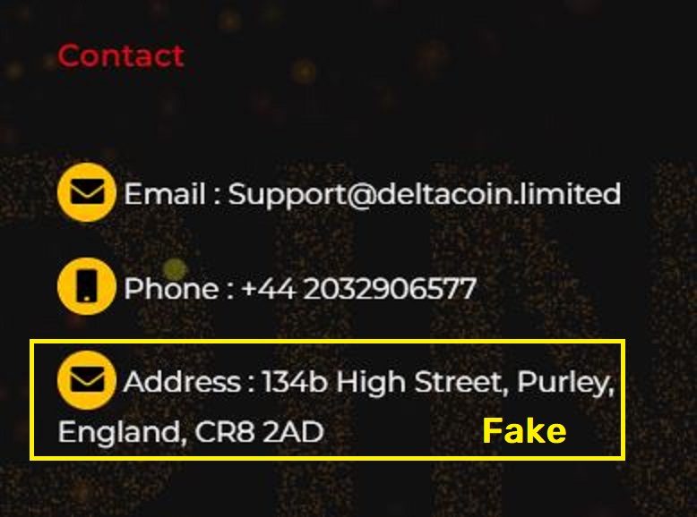 deltacoin limited scam contact details