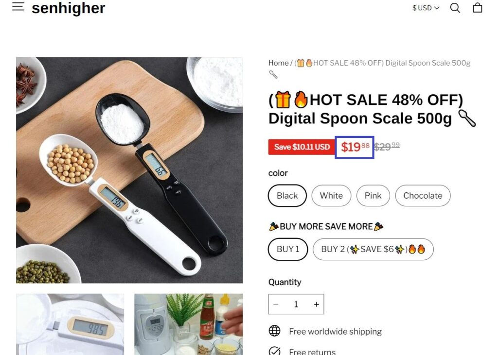 bingoobag changding trading limited scam  digital spoon fake price