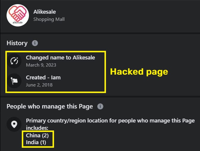alikesale scam facebook page information