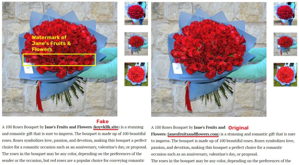 koyvkllk janesfruitsandflowers scam watermark on photos
