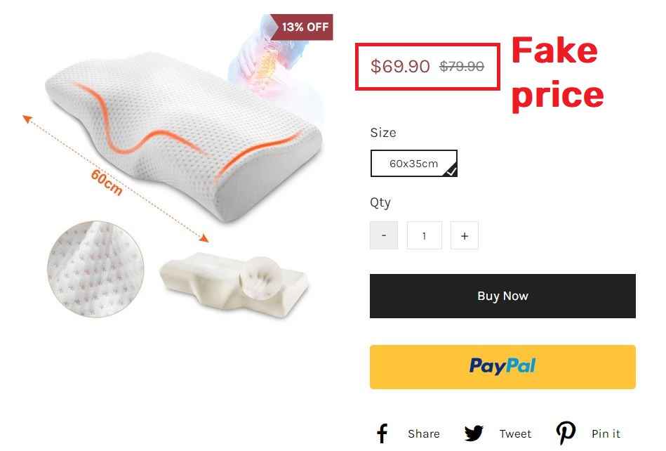 habseli trabladzer mexong scam memory foam pillow fake price