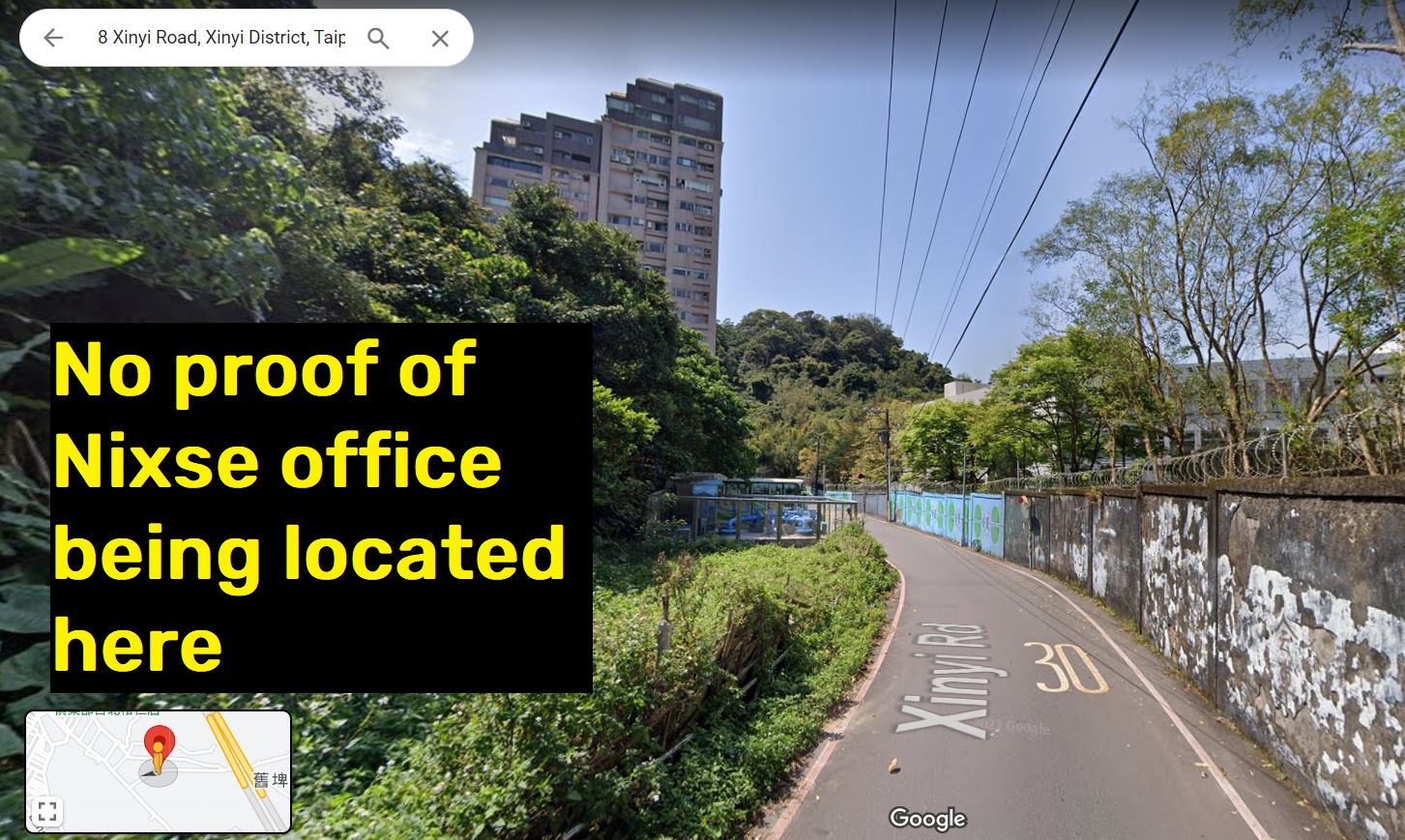 nixse scam fake address