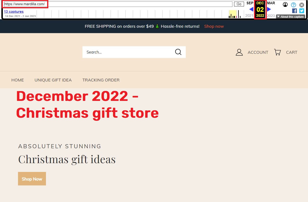 wayback machine snapshot 7