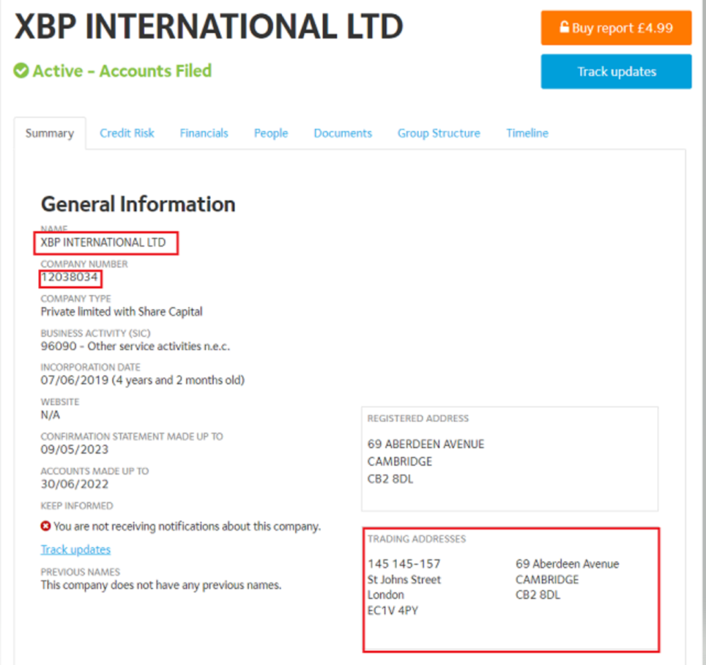 xbp international xborderpay scam network uk company registration