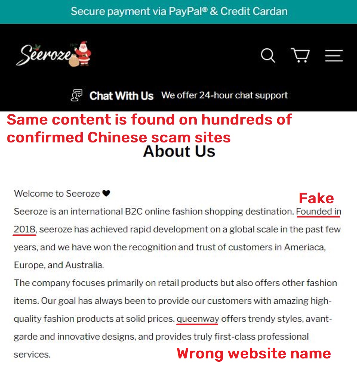 seeroze scam umall technology copied content