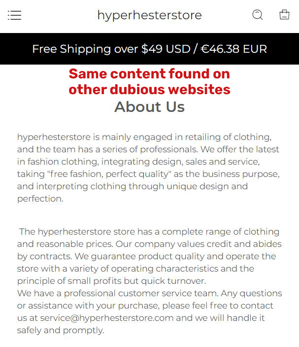 Hyperhesterstore umall technology sarl scam about us 
