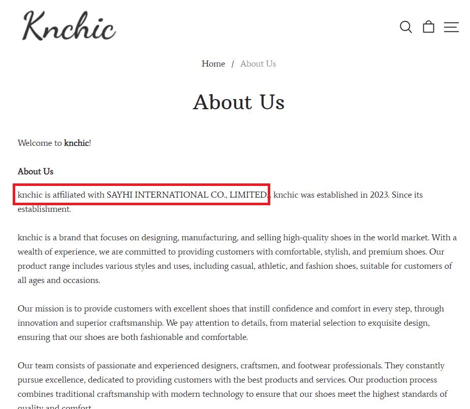 Sayhi International Co Limited knchic scam