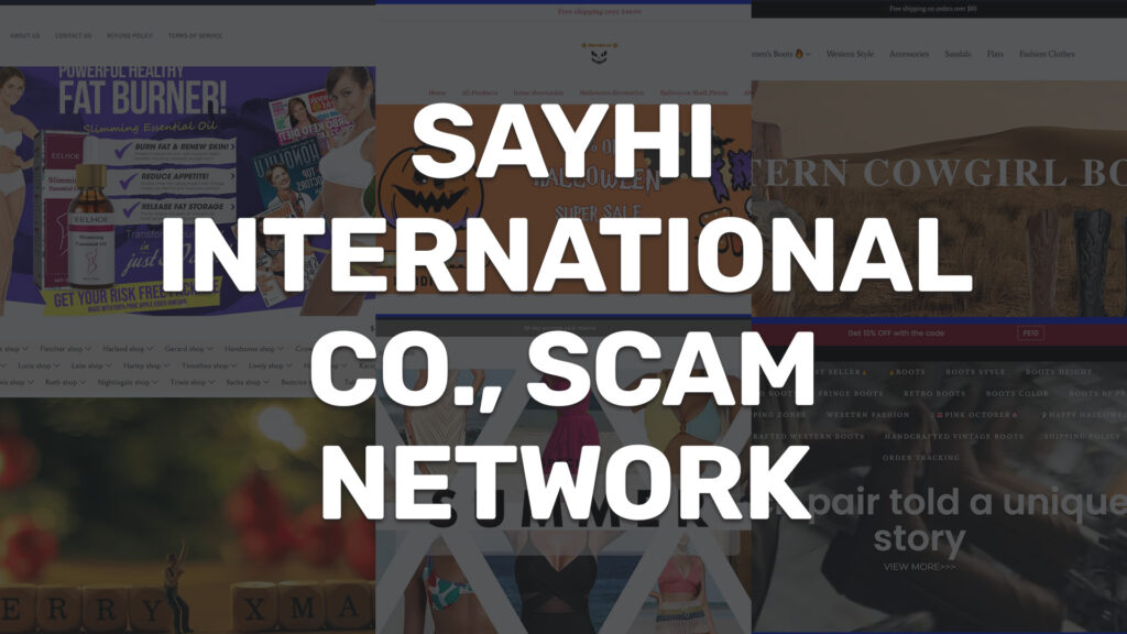 Sayhi International Co Limited uk shopping scam uniqueness network