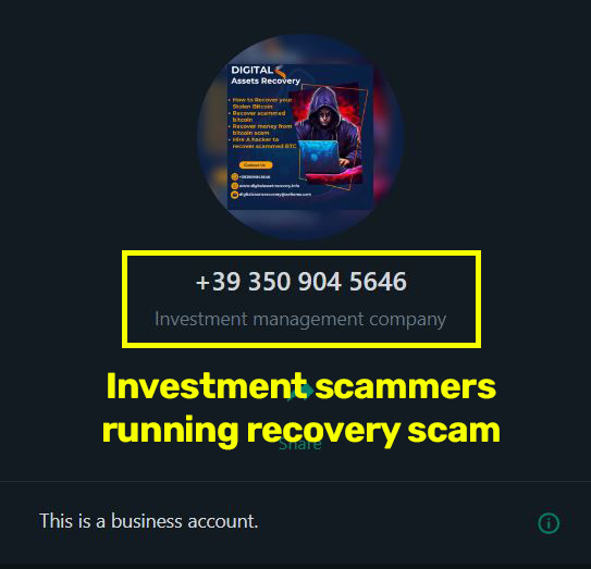 digital asset recovery digitalassetrecovery.info scam whatsapp investment scam