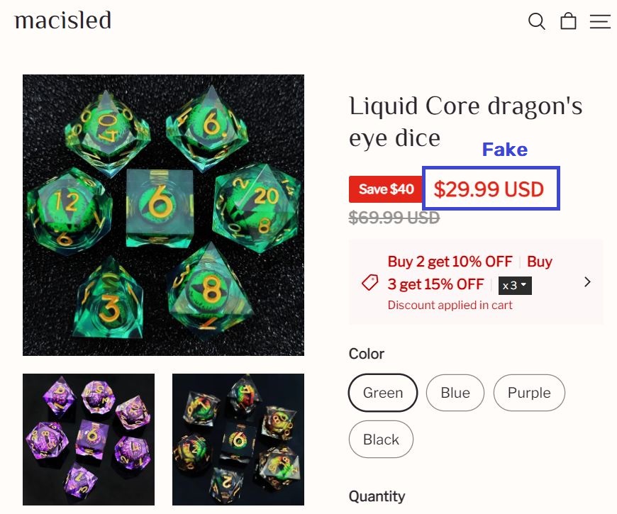 macisled scam dragon eye deice fake price