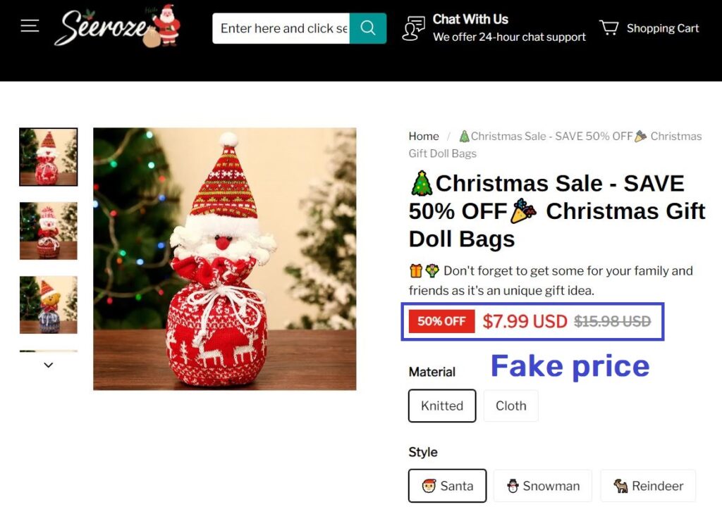 seeroze scam umall technology doll bag fake price