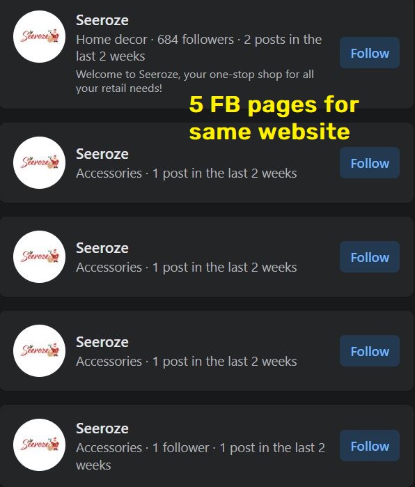 seeroze scam umall technology facebook pages