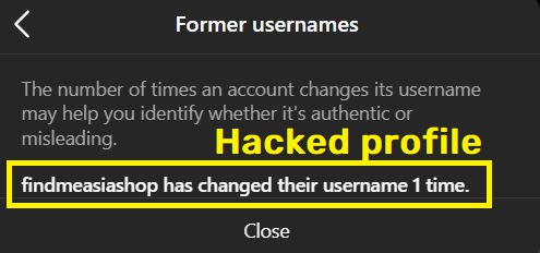 findmeasia scam instagram hacked profile