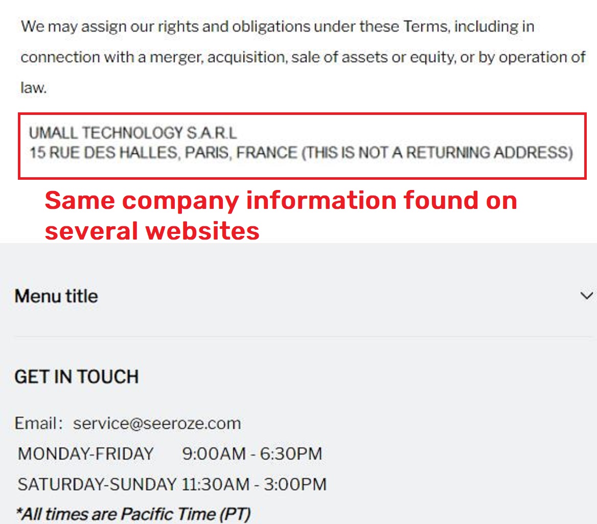 seeroze scam umall technology details