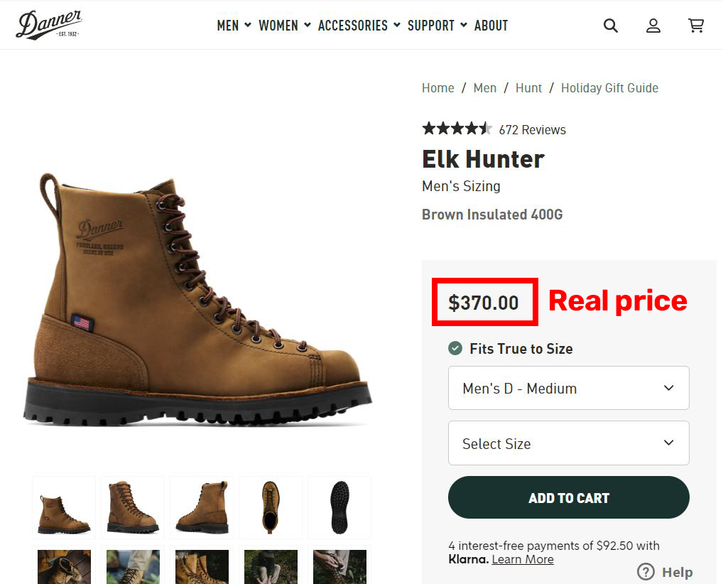danner elk hunter shoe real price