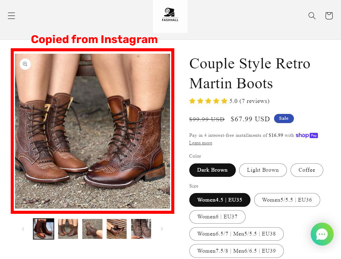 fashhall umall technology sarl scam boots fake price