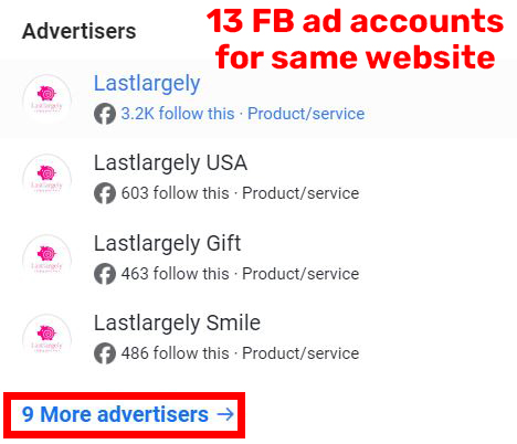lastlargely scam facebook advertising accounts