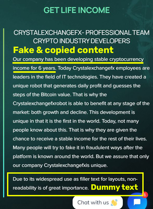 Crystalexchangefx scam copied content