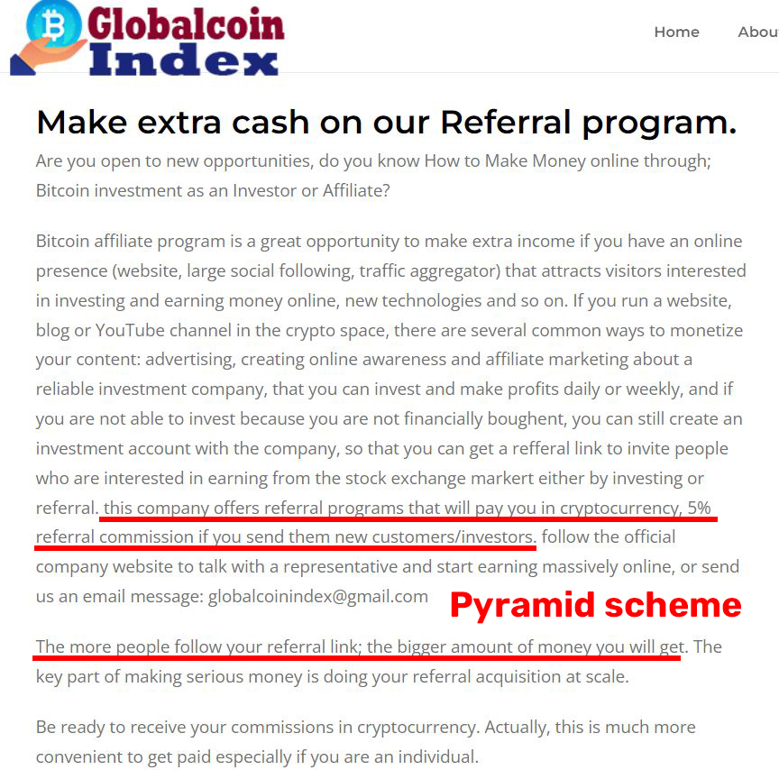 Globalcoin-index scam referral pyramid scheme