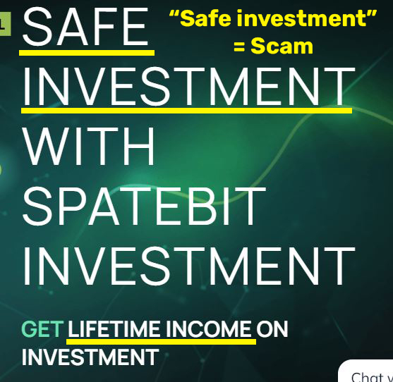 spatebit scam safe investment lifetime income