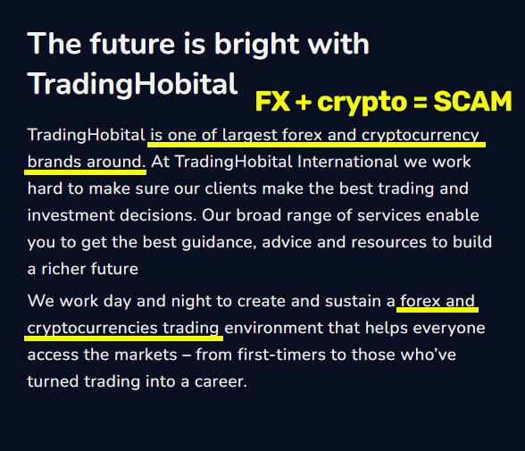 tradinghobital scam fake crypto and forex trading
