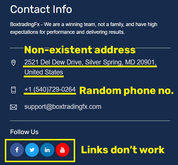 Boxtradingfx scam fake contact details