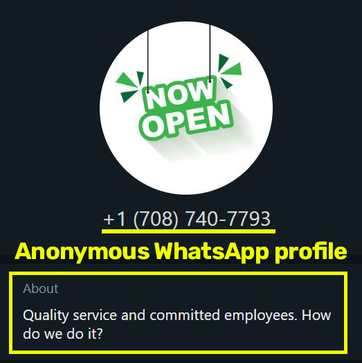 Worldrxpharmastore scam anonymous whatsapp profile