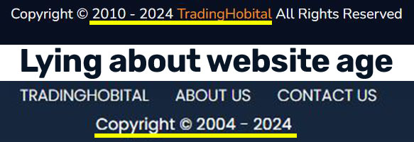 tradinghobital scam fake website age