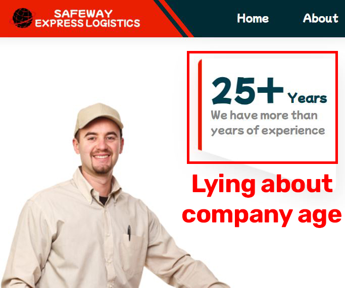 Safeway Express Logistics SafewayExpressLogistics fake company age